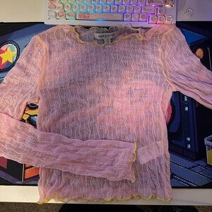 Pink frilly long sleeve